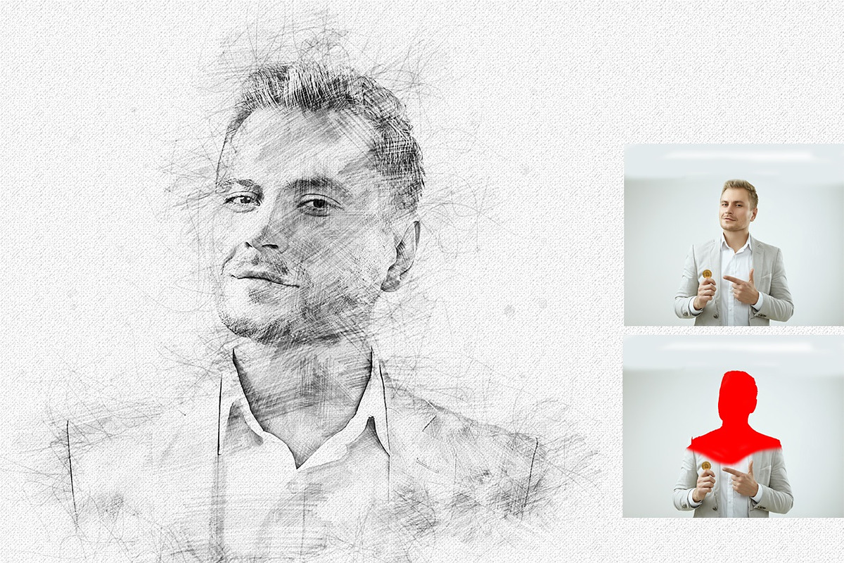 Artistic Pencil Sketch PS Action, an Action Add-On by MRI STUDIO (Photo 4 of 14)