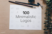 100 Minimalistic Logo Templates, a Branding & Logo Template by Krukowski Graphics (Thumbnail 1 of 6)