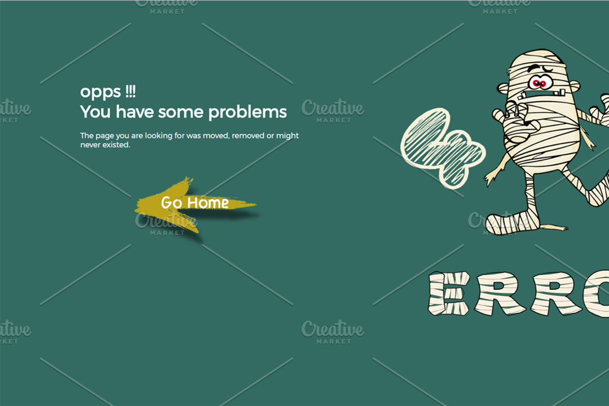 404 Mummy - Animated 404 Error Page, a Websites & App Template by XYZ Space (Photo 4 of 6)