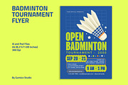 Badminton Tournament Flyer, a Flyer Template by Gumico Studio. (Thumbnail 2 of 3)