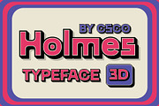 CS Holmes 3D, a Sans Serif Font by Craft Supply Co. (Thumbnail 1 of 8)