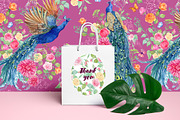Seamless patterns .Peacocks  Flower, a Pattern Graphic by MitrushovaArt (Thumbnail 10 of 10)