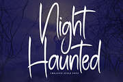 Night Haunted | Script Font, a Handwritten Font by Scratchones (Thumbnail 1 of 8)
