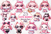 Cute baby pink bunny, an Animal Illustration by RobertsArt (Thumbnail 1 of 7)