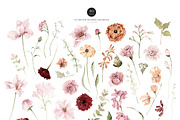 Watercolor Flowers - Dusty PINK, a Decorative Illustration by Beigetime (Thumbnail 3 of 10)
