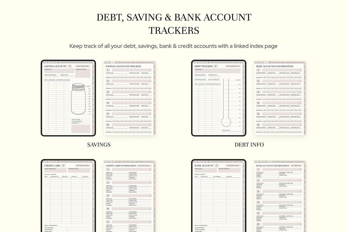 Boho Digital Budget Planner, a Templates & Theme by Digital_Mind (Photo 4 of 10)