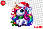 Christmas Unicorn Clipart Bundle, an Animal Illustration by taramija (Thumbnail 8 of 26)