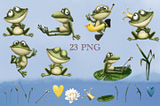 Cute Frogs Clipart. Illustration, an Animal Illustration by sheincar (Thumbnail 2 of 3)
