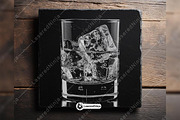 Whiskey Glass Ice Cubes Beverage, a Background Graphic by LaseredNinja (Thumbnail 7 of 7)