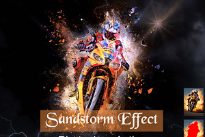 Sandstorm Effect Photoshop Action, an Action Add-On by Studio Retouch