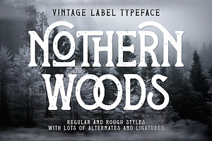 Nothern Woods Vintage Label Font, a Serif Font by JumboDesign