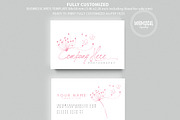feminine dandelion logo+businesscard, a Branding & Logo Template by Whimsical Logoshop (Thumbnail 2 of 2)