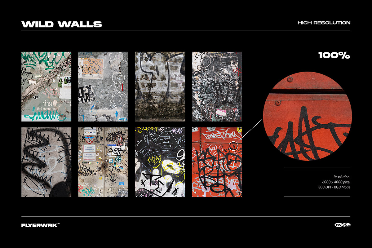 Wild Walls - Urban Backgrounds, a Background Graphic by FLYERWRK (Photo 6 of 8)
