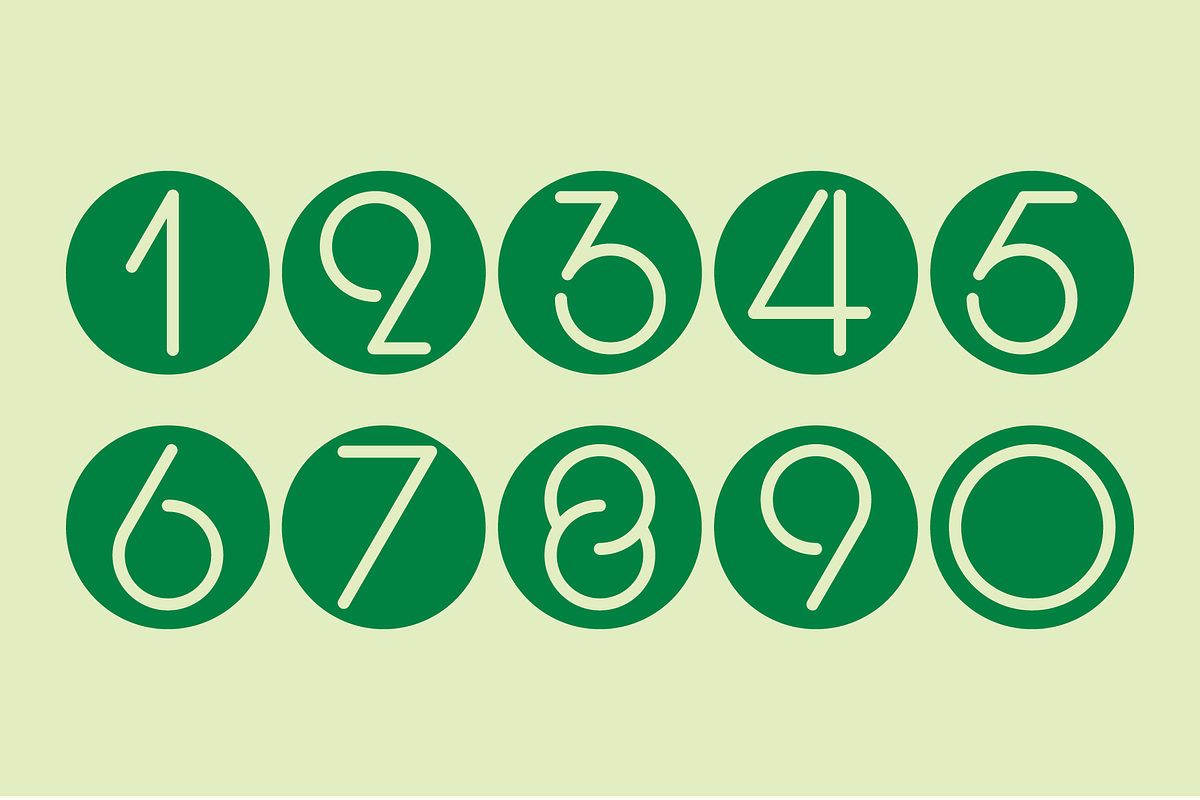 Display Digits Three Font, a Font by GG Design