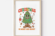 Be Merry and Bright Christmas, Santa, an Illustration by DreamArtGraphic (Thumbnail 2 of 5)
