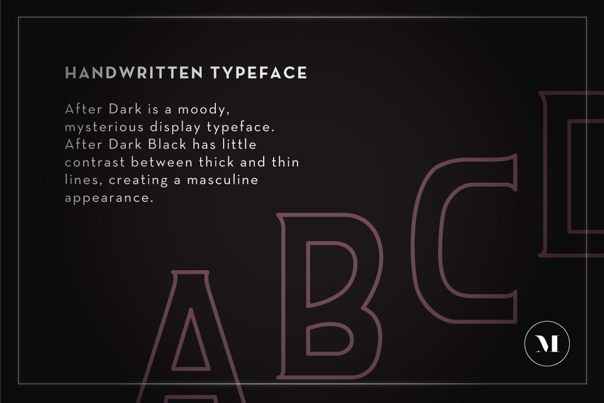 After Dark Typeface preview 2