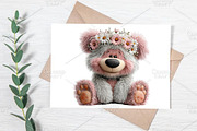 Whimsical Teddy Bear Clipart Bundle, an Illustration by Canvas Craft (Thumbnail 5 of 7)