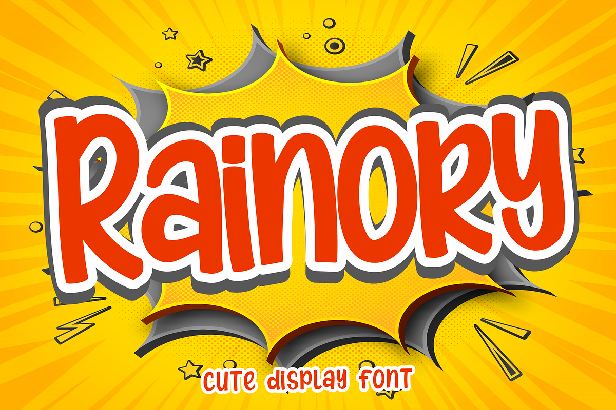 Rainory-Child kid fun font display, a Font by Pandanwangi (Photo 7 of 7)