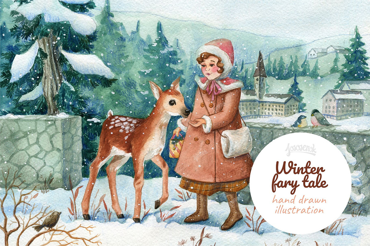 Winter fary tale illustration, a Seasonal Illustration by Lososenok (Photo 1 of 2)