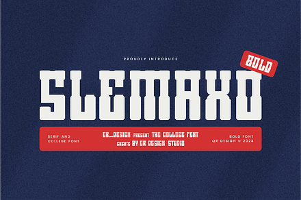 Slemaxo - Baseball & College Font, a Slab Serif Font by QR Design Studio