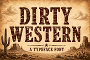Dirty Western - Vintage Cowboy Font, a Slab Serif Font by Limited.studio (Thumbnail 1 of 5)
