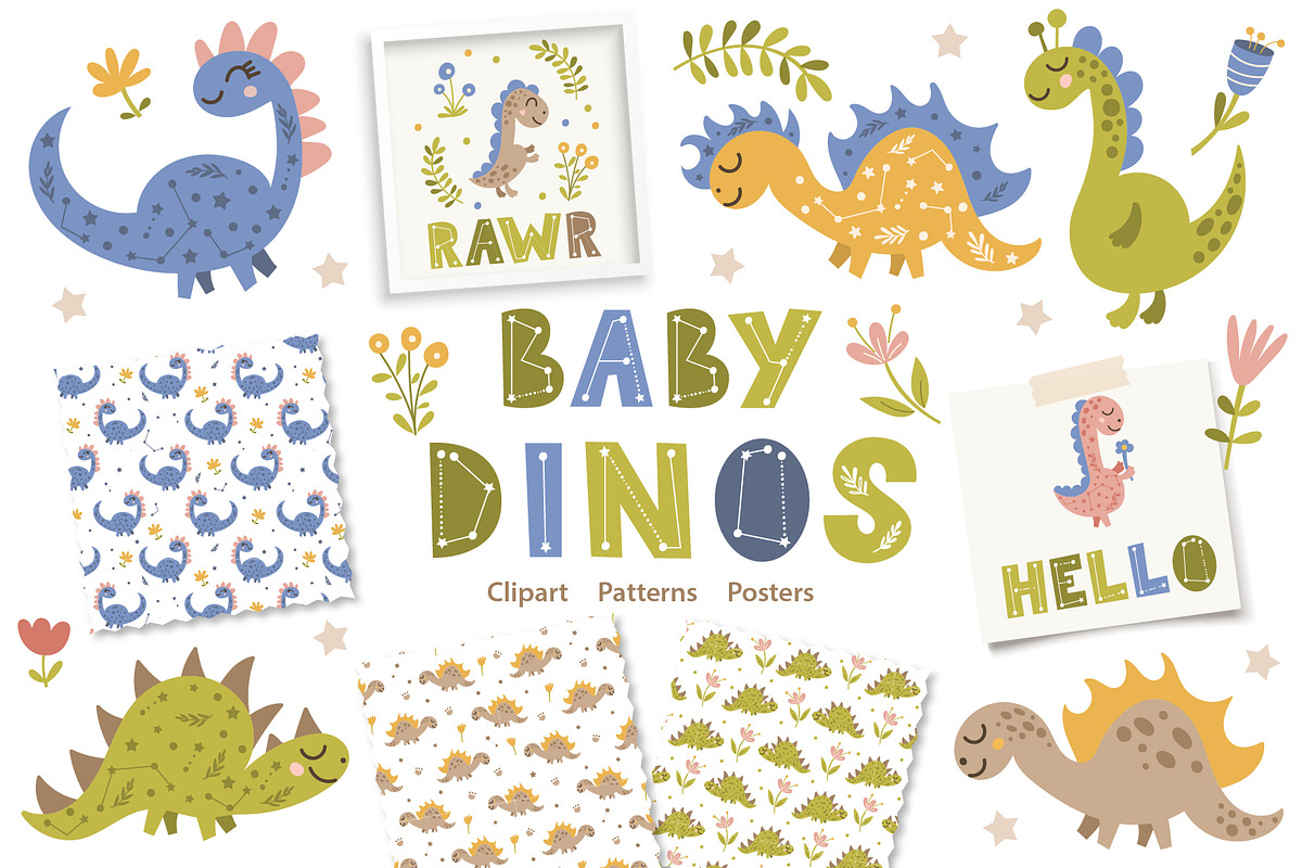 Big Shop Bundle - Graphics, Patterns, an Animal Illustration by DearLetters (Photo 8 of 23)