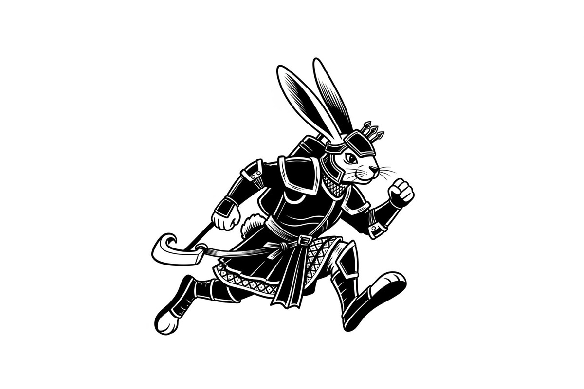 Warrior Bunny Knight Silhouette, an Illustration by jahid234 (Photo 35 of 49)