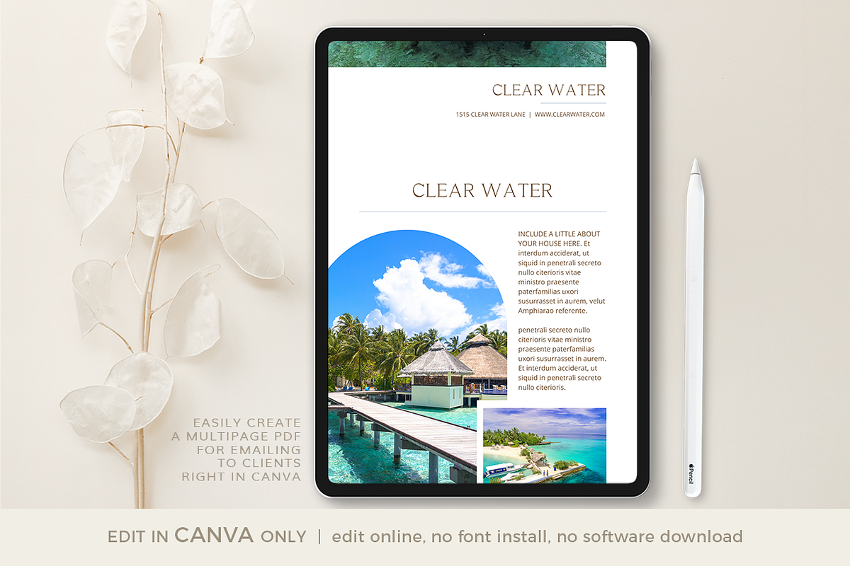 Beach Airbnb Welcome Guide CANVA, a Magazine Template by Digiluxe (Photo 5 of 6)