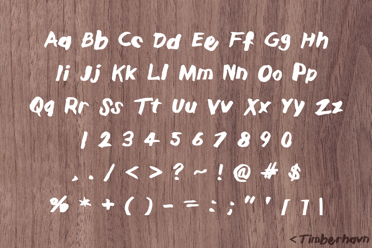 Timberhavn Thick Brush Font preview 5