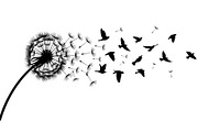 Dandelion Blow Silhouette Bundle, an Illustration by yasushie (Thumbnail 16 of 31)