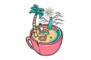 Coffee with a beach view, a Food Illustration by gunaonedesign (Thumbnail 1 of 4)