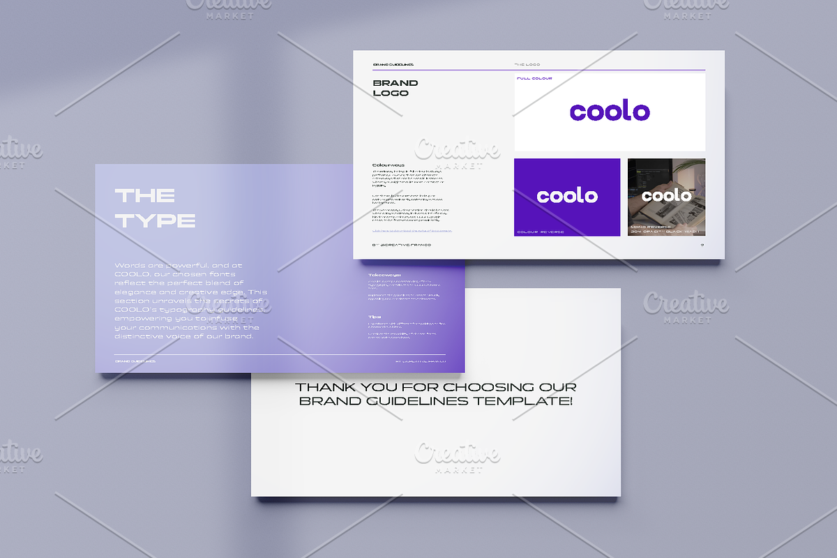 COOLO  Brand Guidelines Template, a Presentation Template by @creative.franco (Photo 6 of 9)