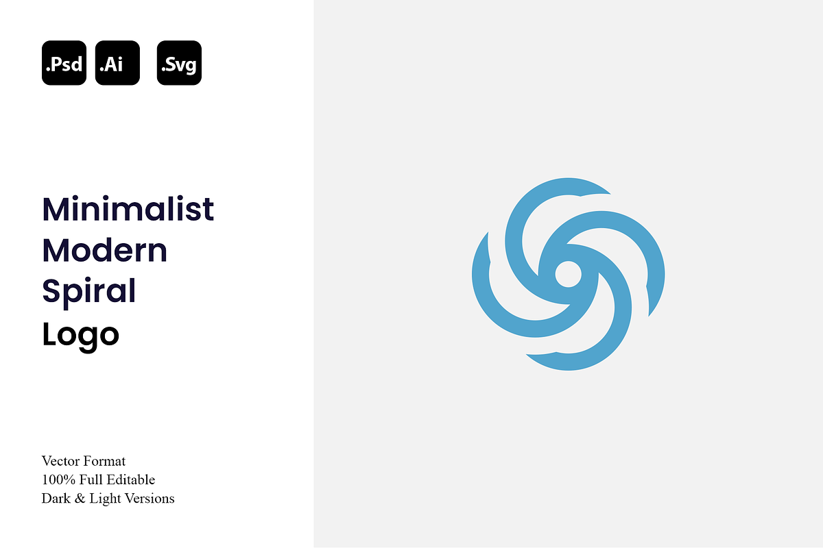 Minimalist Modern Spiral Logo, a Branding & Logo Template by Luxury Logos (Photo 1 of 4)