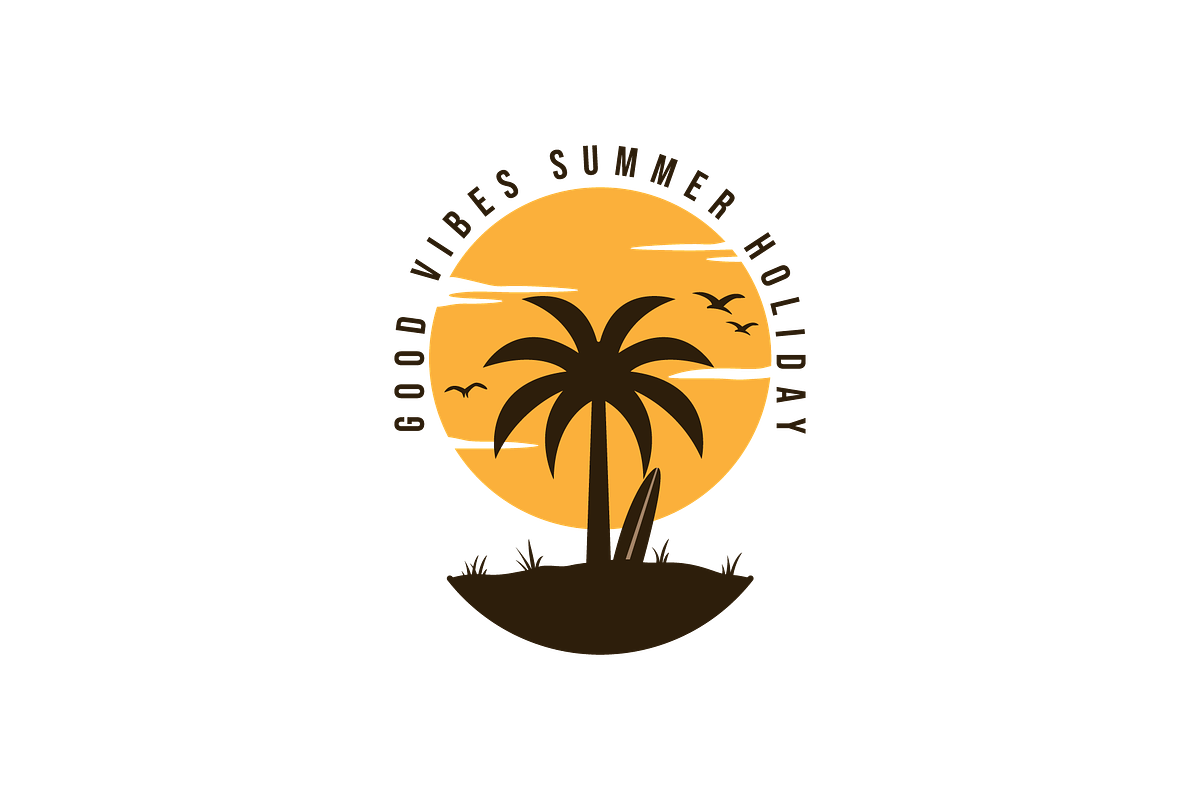 Vintage Tropical Silhouette Vector, a Branding & Logo Template by PrastHF (Photo 2 of 2)
