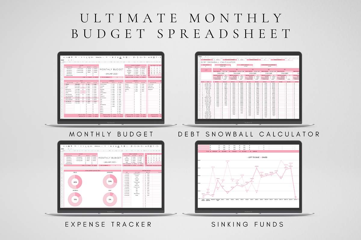 Google Sheets Monthly Budget Tracker, a Templates & Theme by BRANDcontent (Photo 4 of 7)