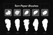 Photoshop Torn Paper Brushes, a Brush Add-On by brushapes.com (Thumbnail 5 of 12)