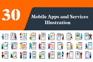 Mobile Apps and Services, a Work Illustration by EllaMaiyaali