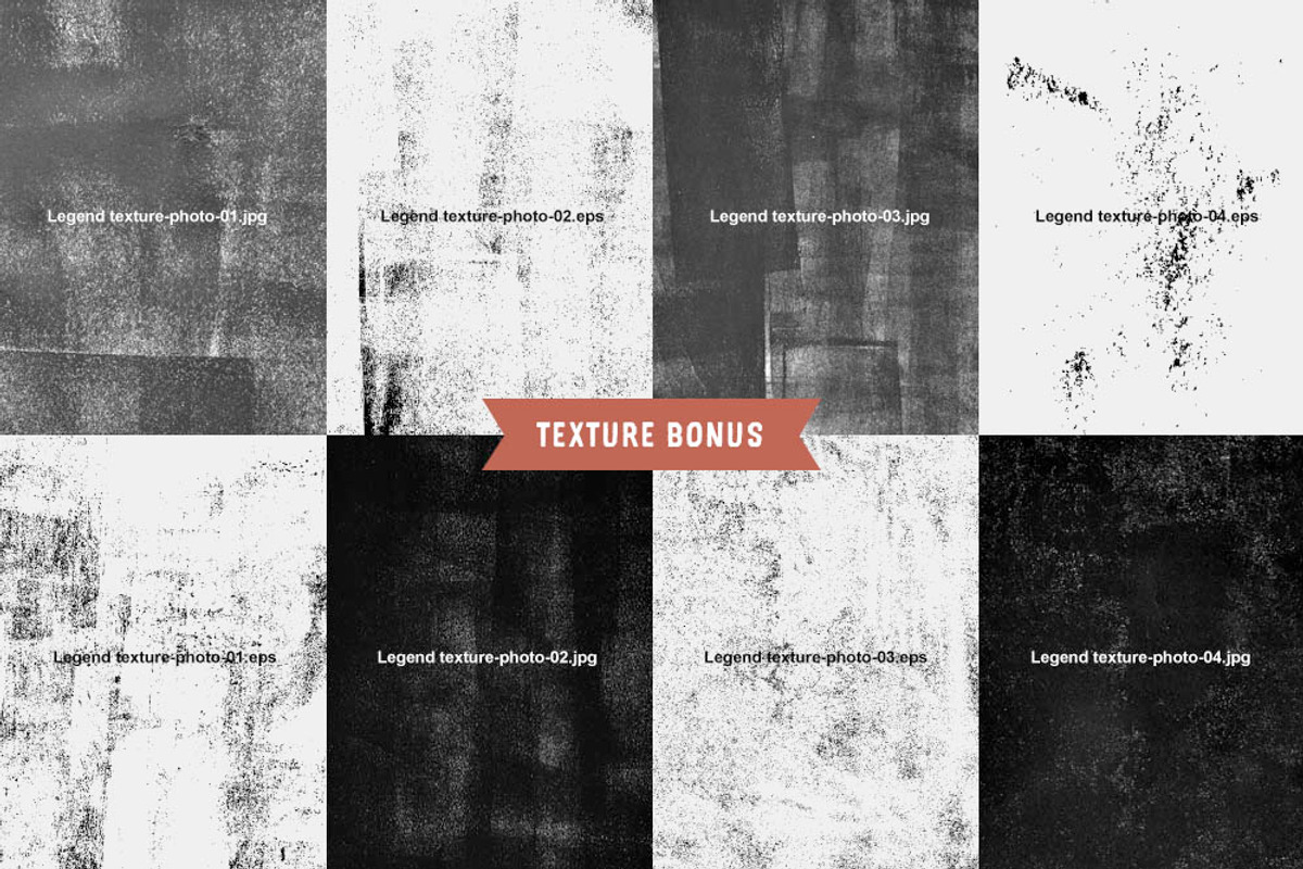 Legend Font trio + Textures, a Script Font by Andrey Sharonov (Photo 9 of 12)