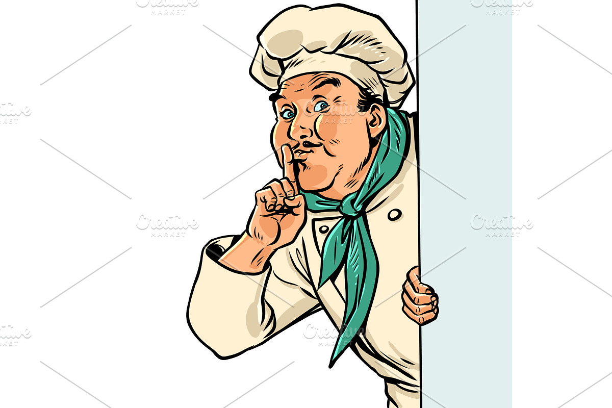 Pop Art Retro The chef signals for, a Person Illustration by studiostoks