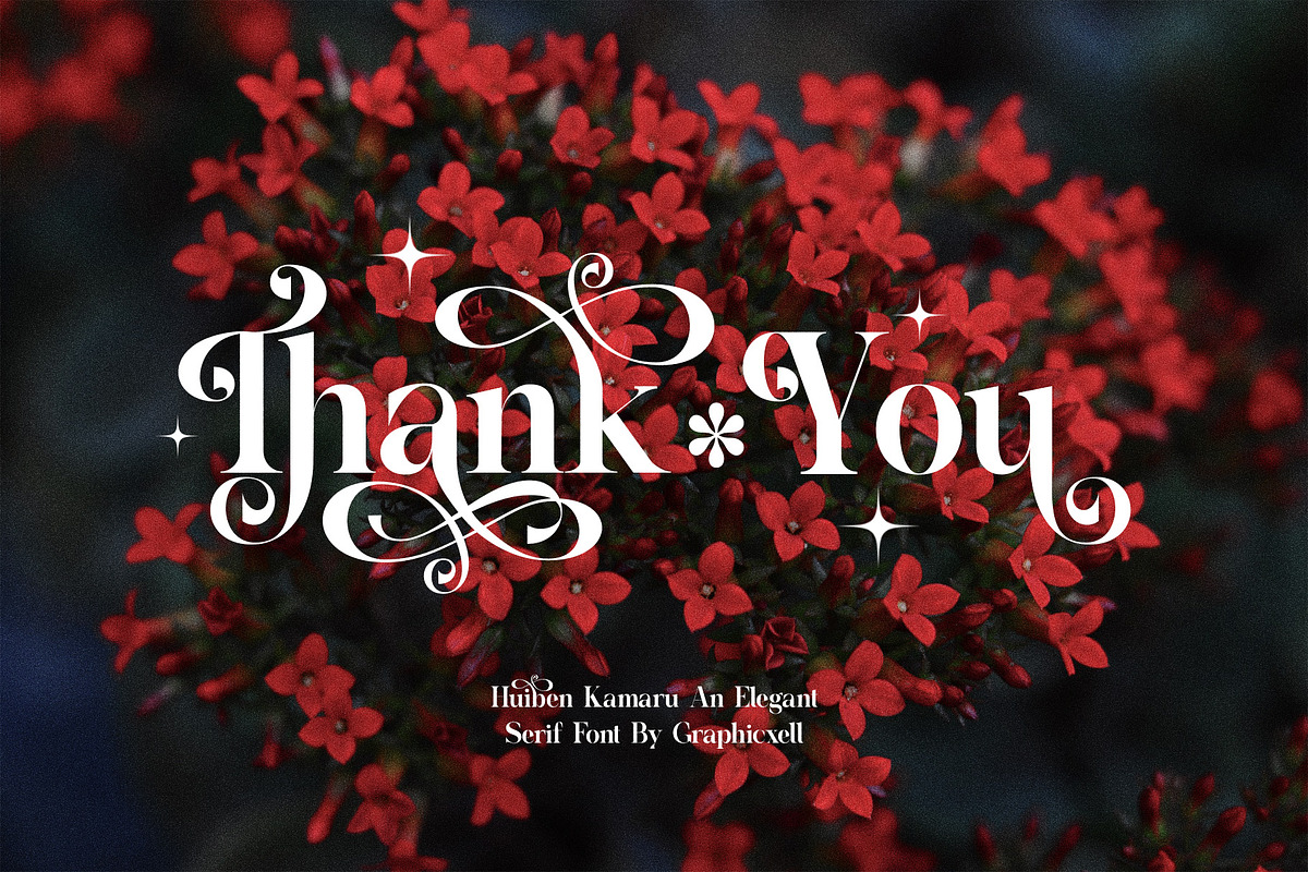 Hubein Kamaru Elegant Ligature Font, a Serif Font by Graphicxell (Photo 22 of 22)