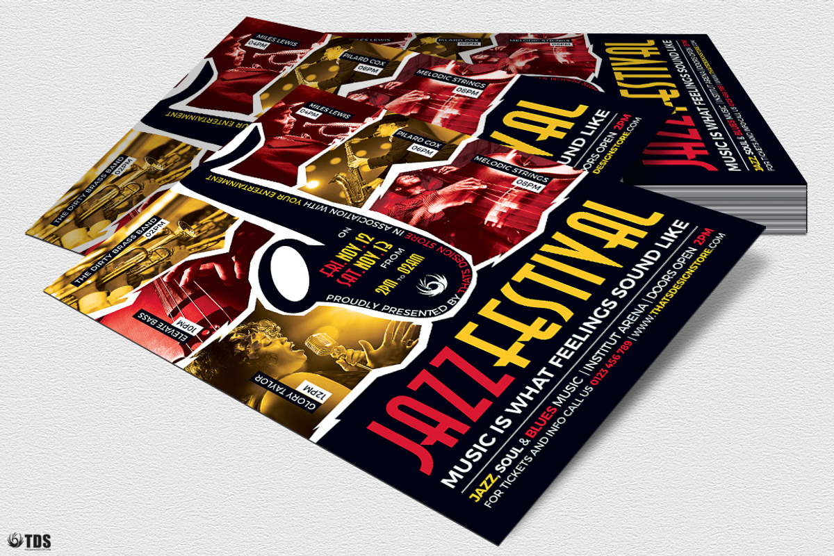 Jazz Festival Flyer Template V8, a Flyer Template by ThatsDesignArt (Photo 4 of 7)