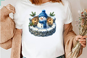 Watercolor Snowman Collection, a Seasonal Illustration by CreationArt (Thumbnail 6 of 7)