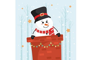 Snowman In Chimney