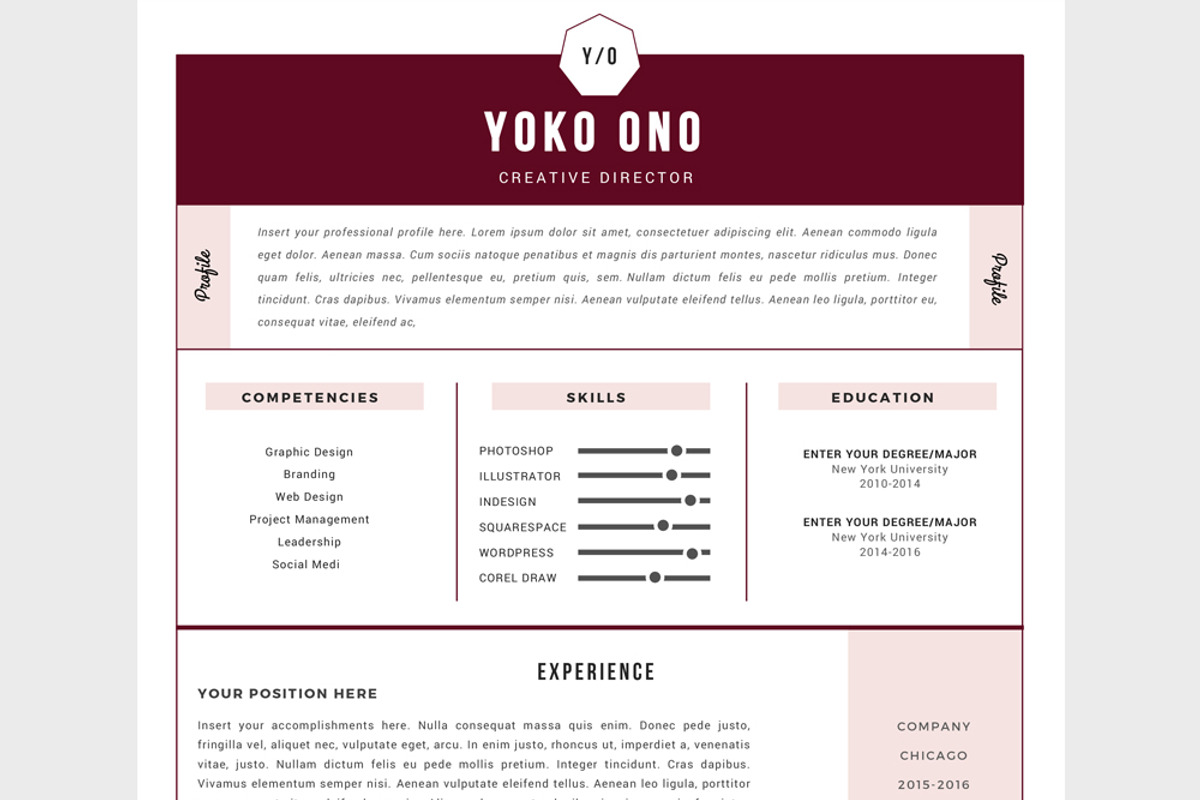 Creative Director Resume Template/CV, a Resume Template by Resume21 (Photo 4 of 5)
