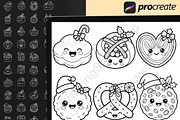 Christmas Kawaii Dessert Procreate, a Brush Add-On by DrawingStoryShop (Thumbnail 5 of 6)