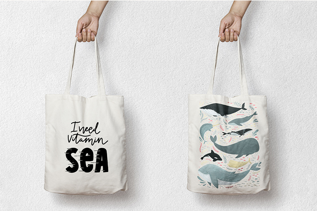 WHALES & another ocean creatures, an Animal Illustration by Alina Mubarak (Photo 8 of 12)