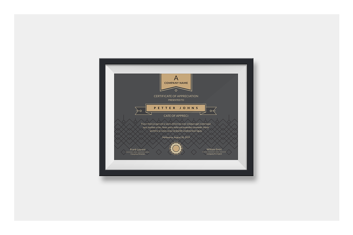 Simple Certificate, a Stationery Template by silukEight (Photo 9 of 9)