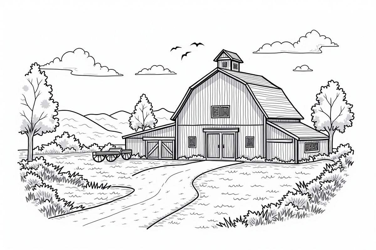 Rustic Farmhouse Vintage Set, an Illustration by BIPLOB EXPERT (Photo 2 of 7)