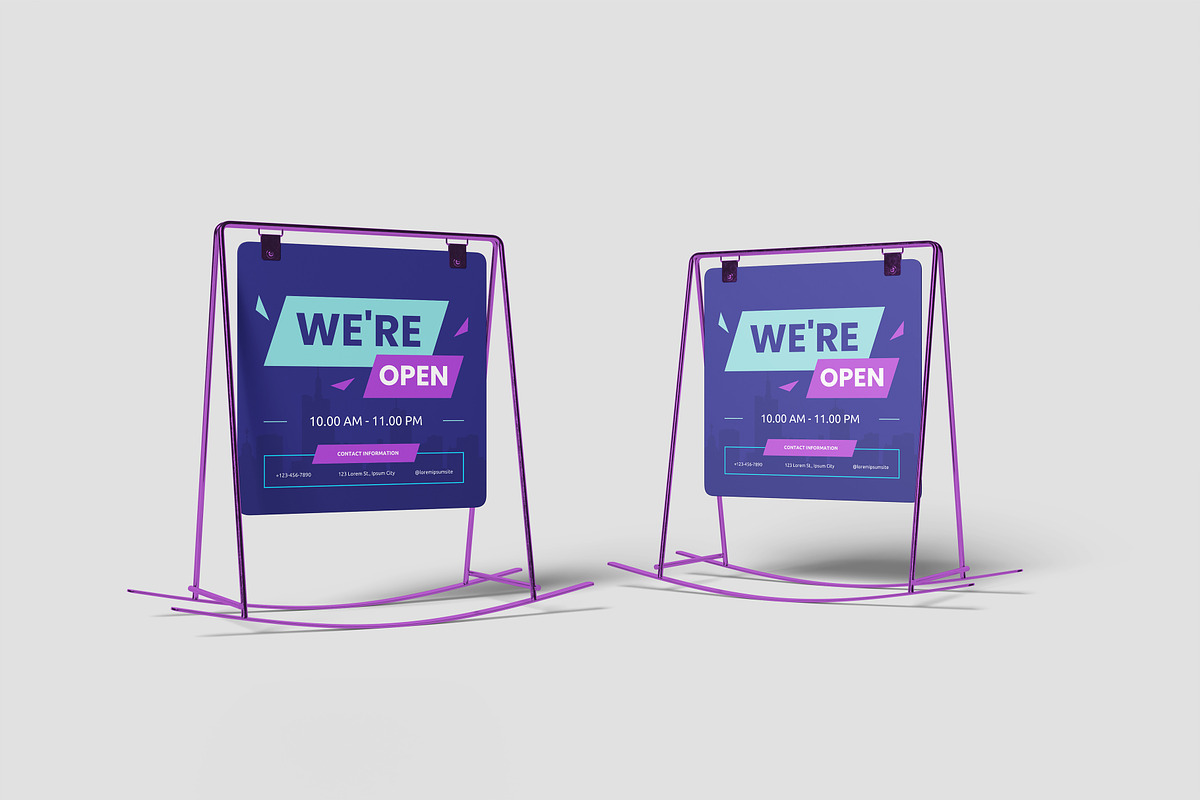 Stand Sign Mockup, an Advertising Mockup by Hazzpro_Std (Photo 3 of 5)