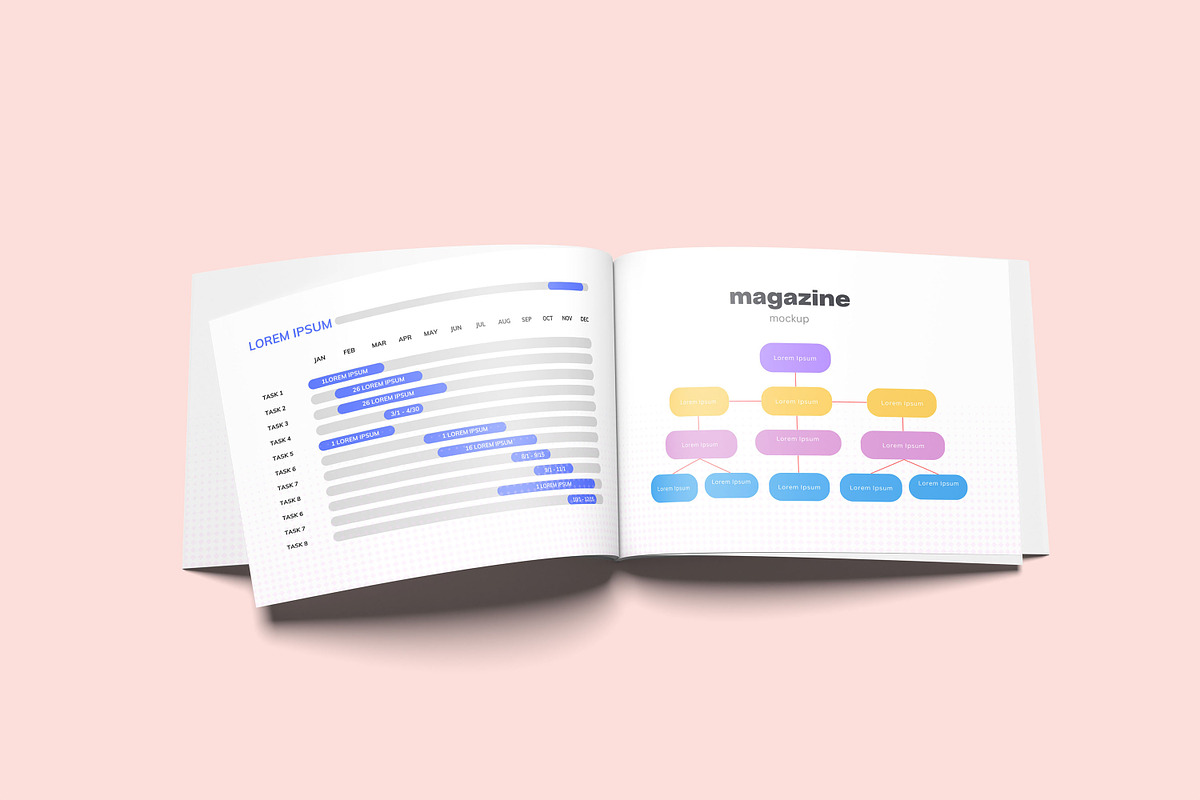 Magazine landscape Mockup, a Books & Magazine Mockup by safrizalstudio (Photo 2 of 6)